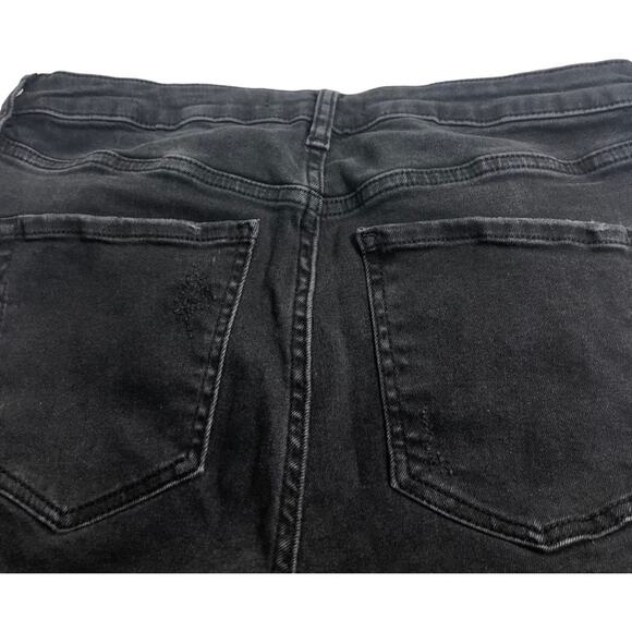 Free People Black Distresssed Frayed Jeans - Picture 10 of 12